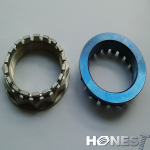 Titanium slotted round nuts